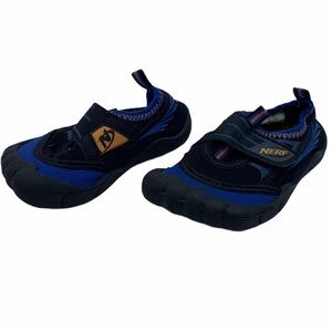 Nerf Kids Sz‎ 5/6 Blue Hook Loop Closure Outdoor Beach Swim Water Shoes